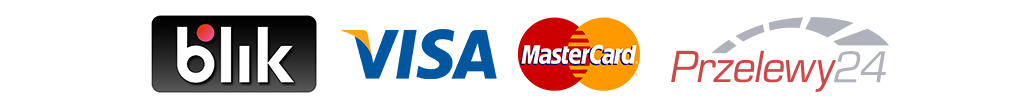 Bezpieczne płatności: BLIK, VISA, MasterCard, Przelewy24